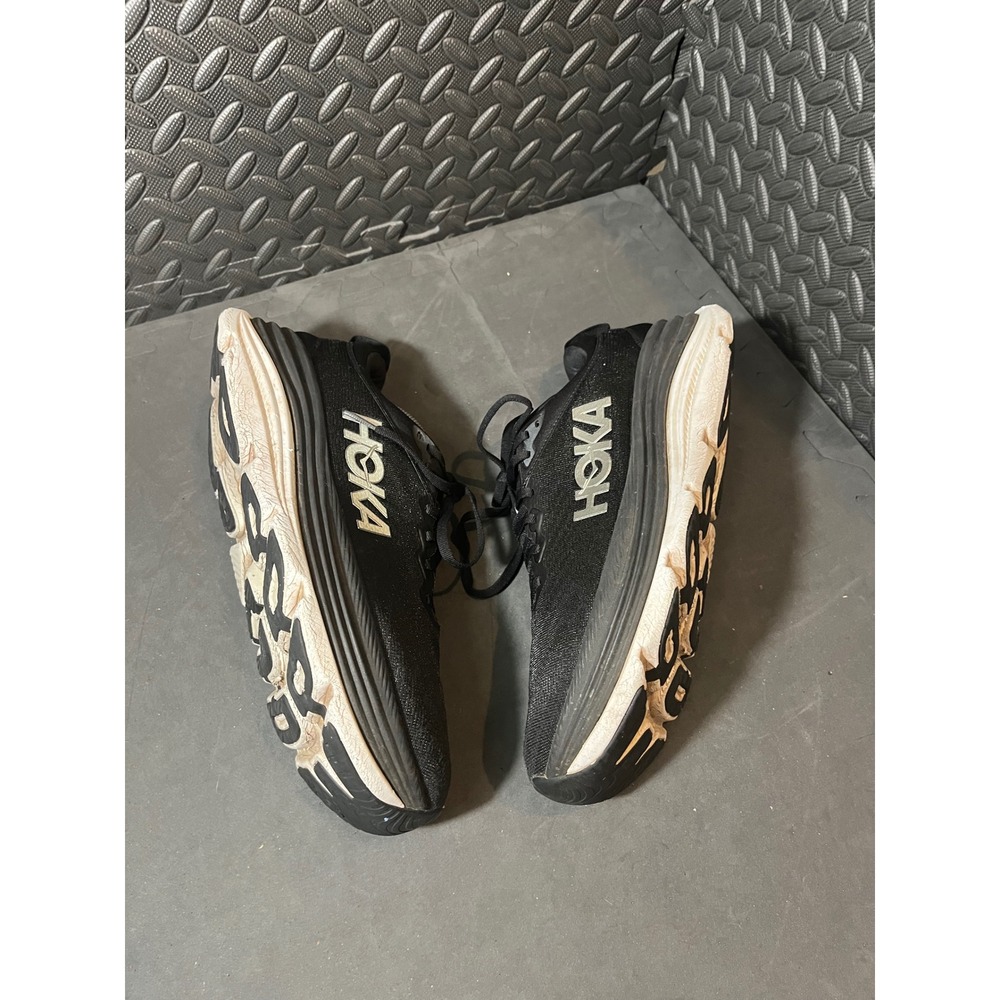 Hoka Gaviota 5 Mens 11.5 Black White Stability Road Running Shoes 1127929 BWHT - Picture 5 of 8